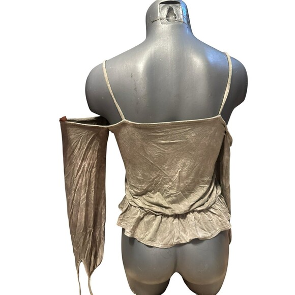 Soft and sexy American Eagle greenish cold, shoulder tie, wrist top Small - Picture 2 of 3